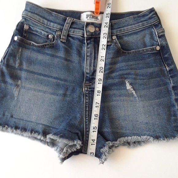 Victoria's Secret Pink Distressed High Waisted Cut off Shorts - Picture 12 of 16